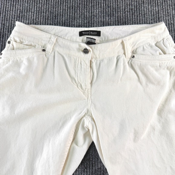 White House Black Market Pants - White House Black Market Corduroy Pants Women 4R White Excellent Slim Leg Noir